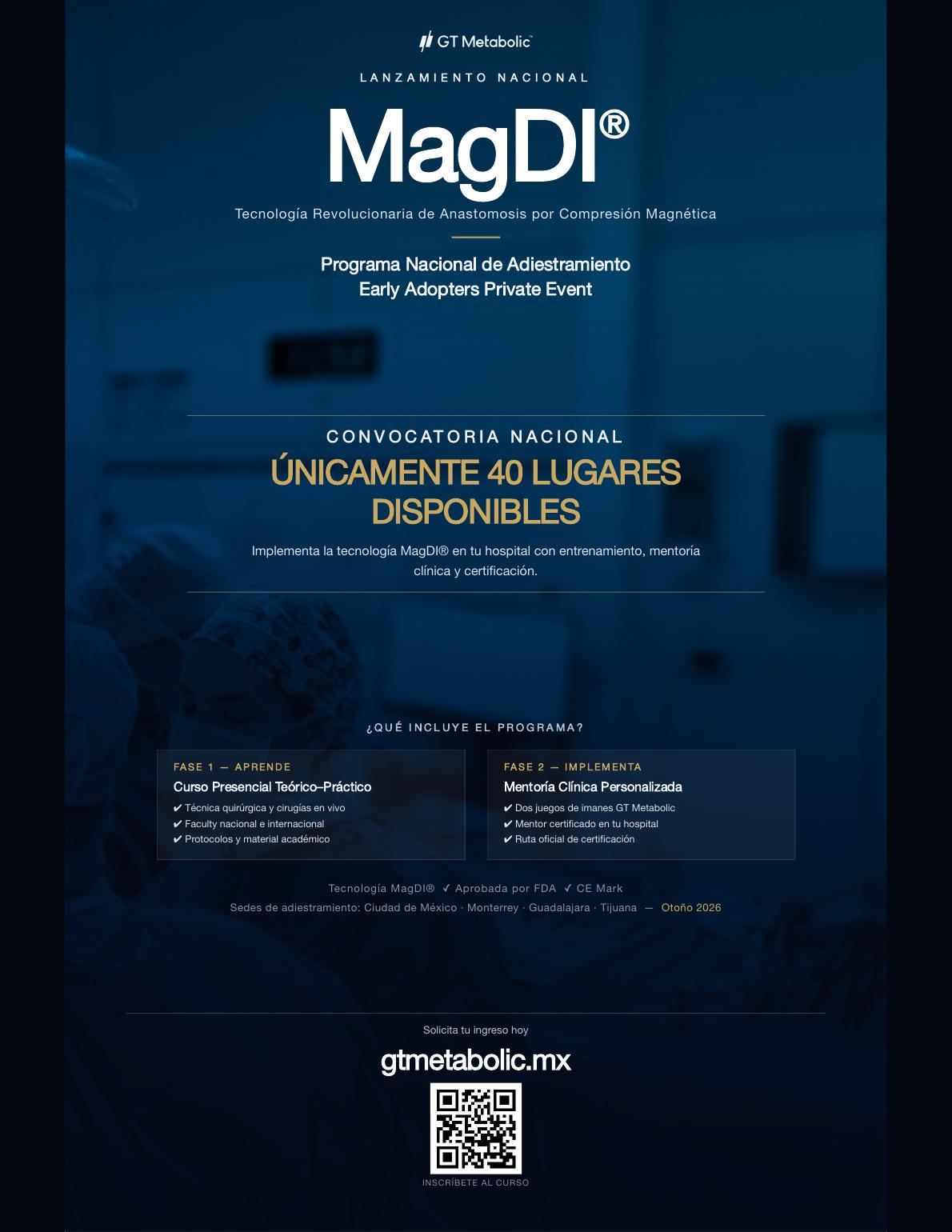 Póster MagDI® — Programa Nacional de Adiestramiento para Cirujanos Pioneros